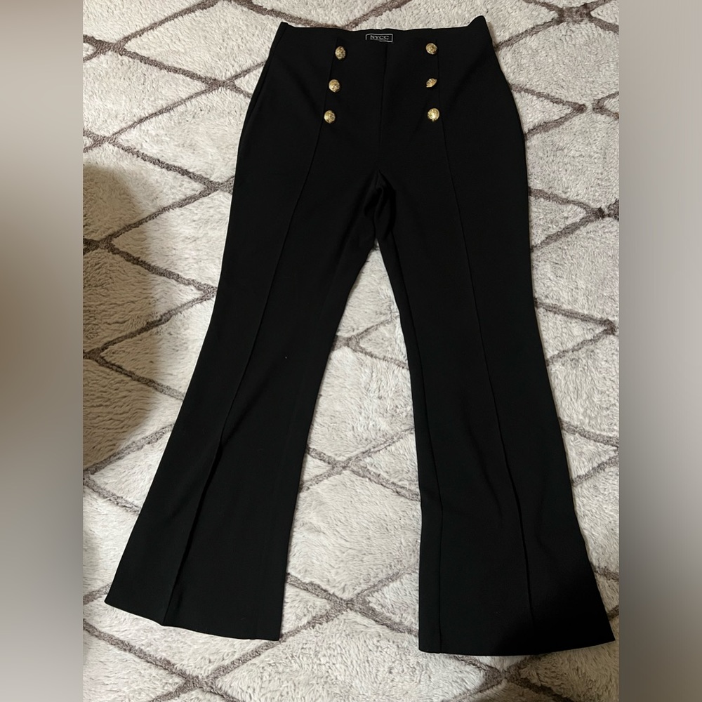 Black bell bottom dress pants